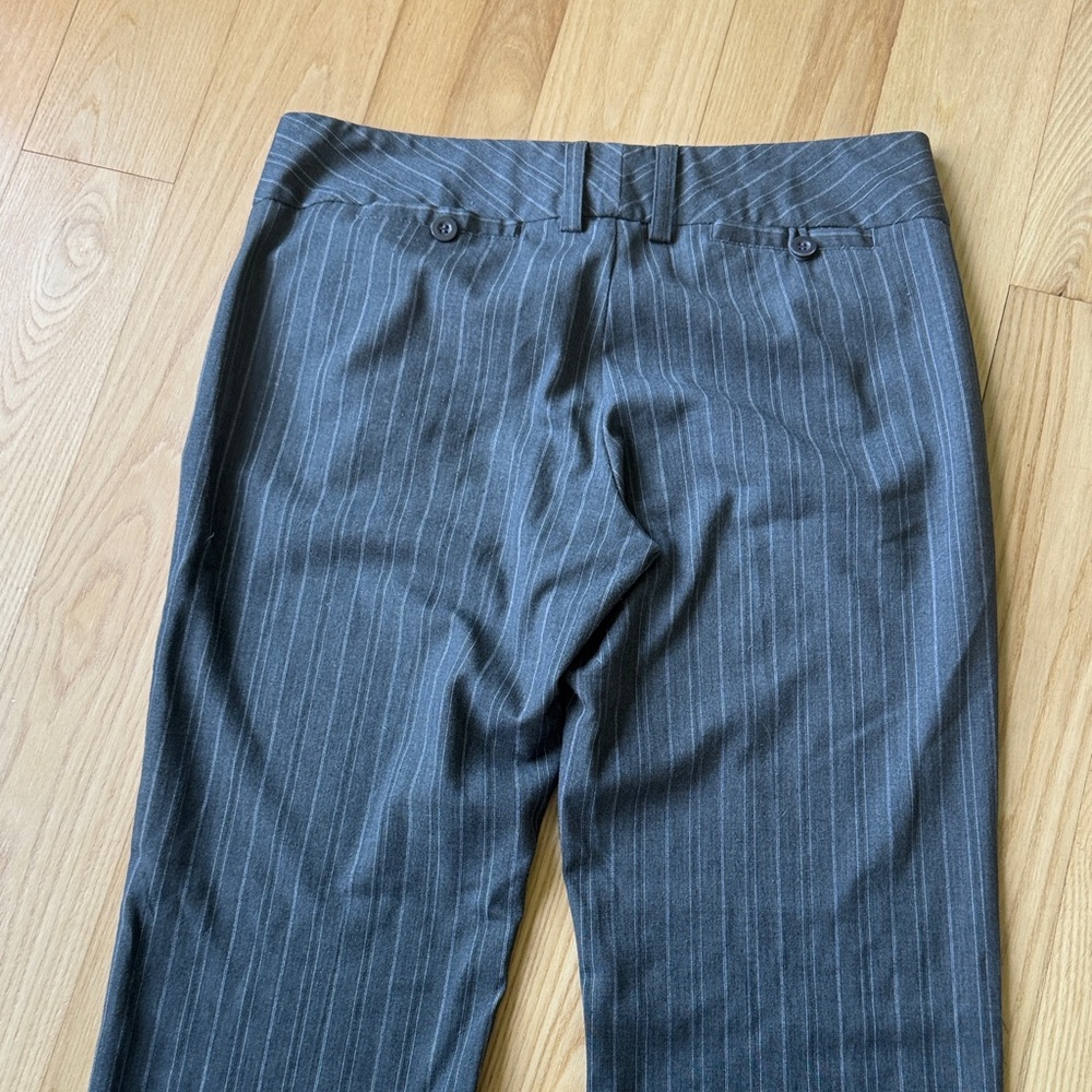 My Michelle Size 9 Pinstripe Dress Pants Gray Workwear Trouser Chic Office - Picture 6 of 10
